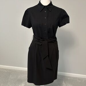 S & D Black 2 Piece Shirt Dress Size 4